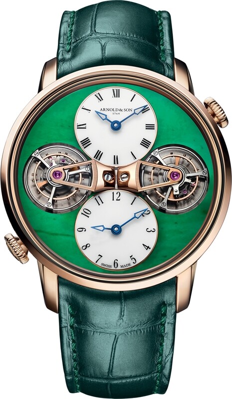 Arnold & Son Double Tourbillon Jade Red Gold